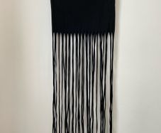 MISSGUIDED Stunning Black Boho Bodycon Fringe Mini Skirt Size 6!