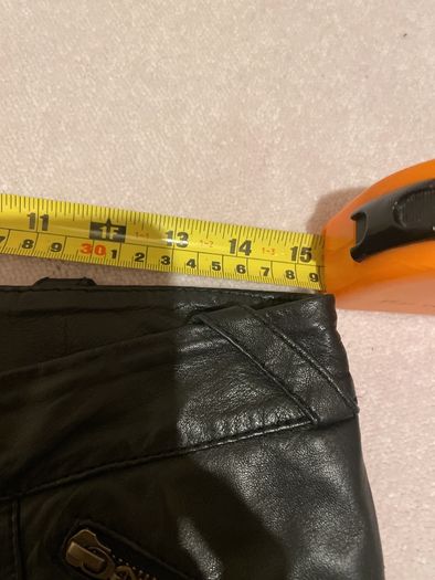 Ladies black real leather trousers Size 12