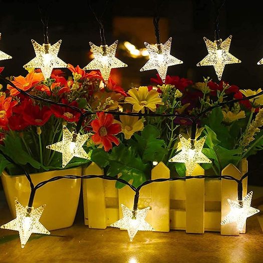 29Ft/9M 60 LED Solar Star String Lights Warm White Solar Powered Fairy Lights Outdoor 8 Modes Waterproof Festival Lighting for Garden Patio Yard (FREE SHIPPING)