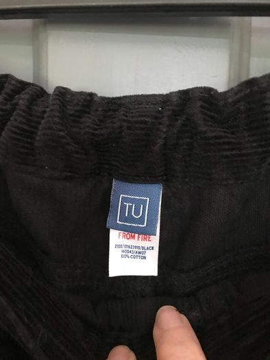 Black corduroy boys trousers aged 3 years