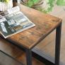 _Console Table, Side Table, Hallway Table with Mesh Shelf, 100 x 35 x 80 cm Image 3