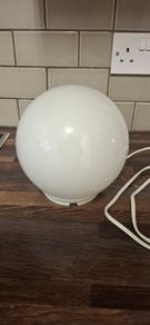 IKEA FADO White Glass Globe Table Lamp