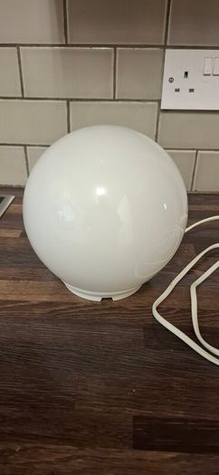 IKEA FADO White Glass Globe Table Lamp