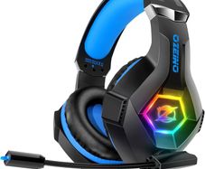 FREE EXPRESS SHIPPING Headset Stereo Surround Sound Gaming Headphones with Breathing RGB Light & Adjustable Mic for PS4 PS5 PC Xbox One Laptop Mac