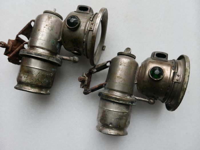 Pair Of Antique Carbide Lamps