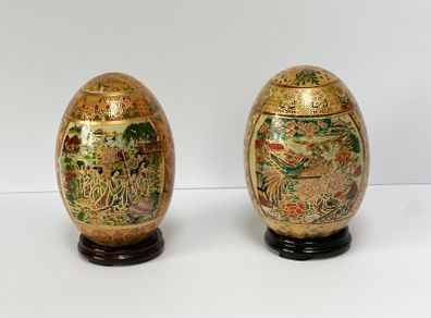 Vintage Satsuma porcelain Eggs PRICE DROP