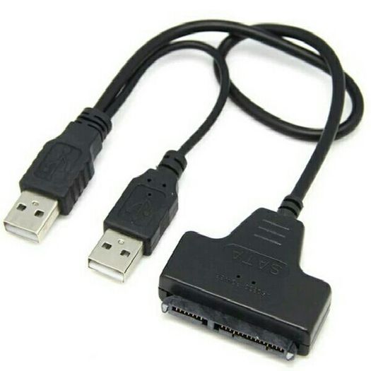 USB 2.0 to SATA 7+15 Pin 22Pin Adaptor