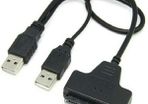 USB 2.0 to SATA 7+15 Pin 22Pin Adaptor