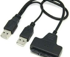 USB 2.0 to SATA 7+15 Pin 22Pin Adaptor
