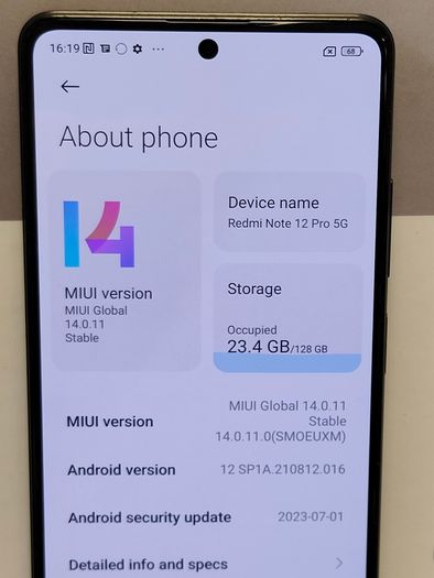 Xiaomi Redmi Note 12 Pro 5G 128GB Midnight Black Android Smartphone