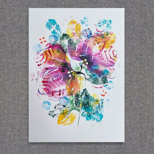 Original Watercolour Painting with mixed media