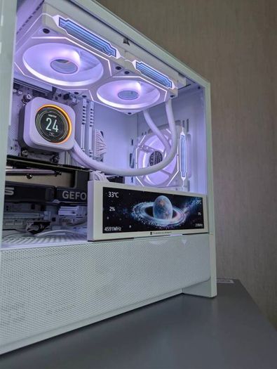 High Quality Gaming PC | AM5 | DDR5 32GB | Corsair AIO LCD | TR 9" Custom Display | NZXT | Asus RTX