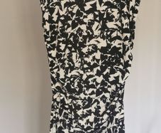 H&M black and white midi