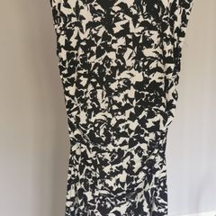 H&M black and white midi