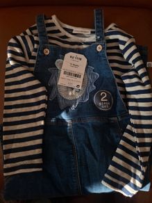 Boys next dungarees set