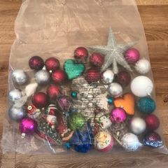 Bag of Christmas decorations