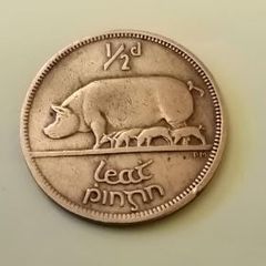 1942 Eire 1/2d Half Penny