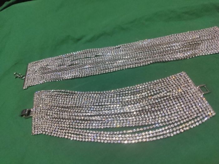 crystal necklace and bracelet