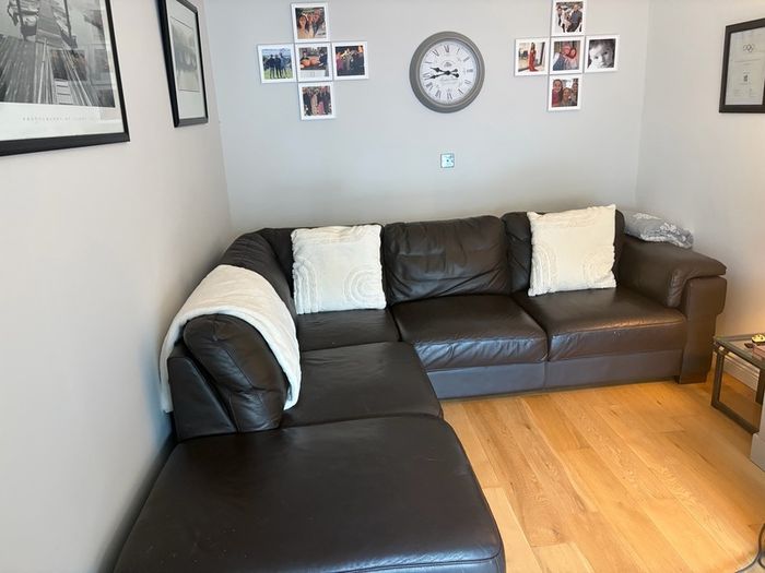 Dark Brown leather sofa