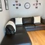 Dark Brown leather sofa Image 3