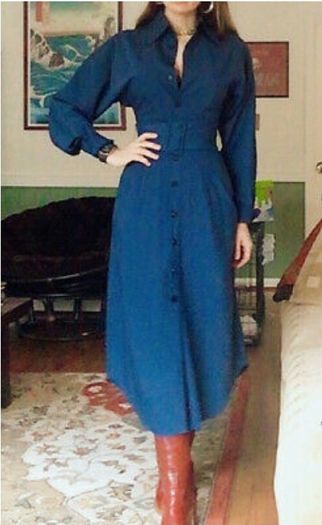 ZARA bloggers shirt dress with belt, S, NEW