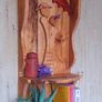 NEW Rustic Driftwood Couple Floating Shelf Image 2