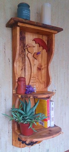NEW Rustic Driftwood Couple Floating Shelf