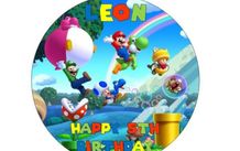 super mario personalised edible cake topper 7'