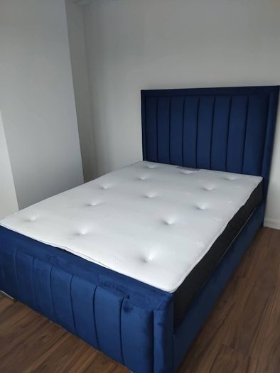 Double & King Size Bed Frame With Mattress Opt