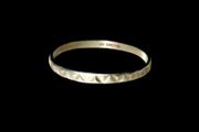 Vintage Hallmarked 9k White Gold Geometric Ring