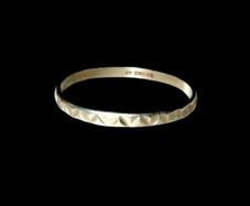 Vintage Hallmarked 9k White Gold Geometric Ring