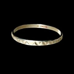 Vintage Hallmarked 9k White Gold Geometric Ring