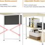L Shaped Desk 100CM Computer Desk Study Office Desk Gaming Desk Writing Table With Bookshelf Reversible Corner Desk For Home Office Studio Workstation Image 4