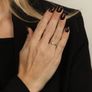 925 Sterling silver amethyst ring - size L Image 3