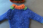 Hand knit jumper and hat for Action Man figure