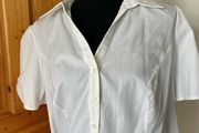 Evan's ladies short sleeve white blouse plus size - New