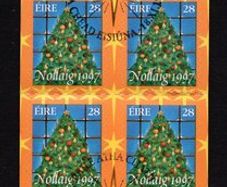 1997 Ireland Christmas Stamp Booklet Fine Used with Dublin cancel of the 18th November 1997 (first day).
