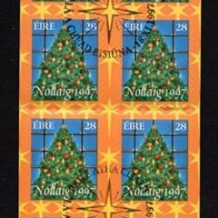 1997 Ireland Christmas Stamp Booklet Fine Used with Dublin cancel of the 18th November 1997 (first day).