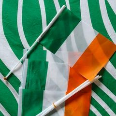 Irish flags on stick x4