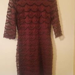 Burgundy lace dress size 8