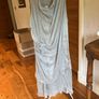 Grey wedding suit with slip dress and matching cardigan Image 2