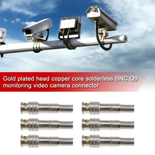 BNC Male Coaxial Connectors Screw-lock For RG59 CCTV Terminal Solderless Adapter 100Pcs