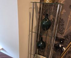 Bathroom shelf tampered glass