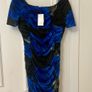 Quiz Curve Black and blue Floral Dress size 16 Image 2