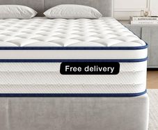 King Mattress 5FT, Memory Foam and 7-Zone Pocket Spring Orthopedic Hybrid King Size Mattress