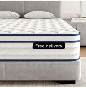 King Mattress 5FT, Memory Foam and 7-Zone Pocket Spring Orthopedic Hybrid King Size Mattress