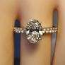 14ct White Gold 2.24 carat Lab Diamond Solitaire Ring With Diamond Svcents Image 6