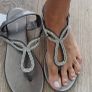 ANKO silver diamante thong sandals Sz 8UK - Bnwt Rrp 49.99 Image 2