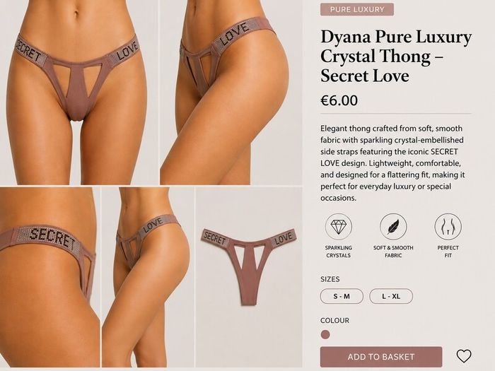Dyana Pure Luxury Crystal Thong  Secret Love