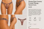 Dyana Pure Luxury Crystal Thong  Secret Love